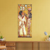 Verlichting met de plaatsing van de godin Hathor Canvas Afdruk (Insitu (Woonkamer))