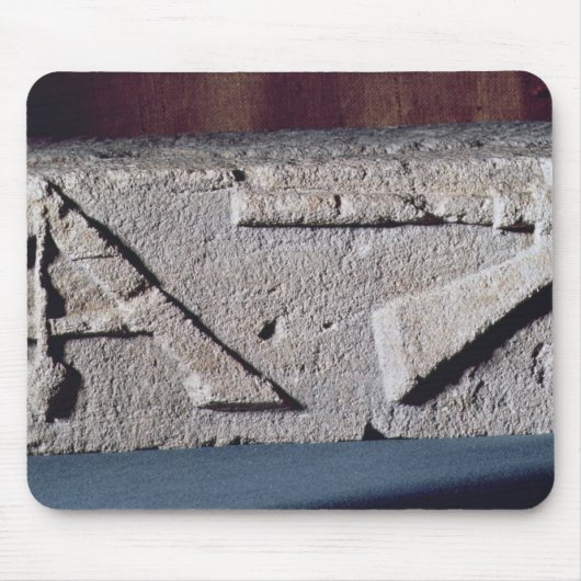 Verlichting met het instrument van een steenhouwer muismat (Voorkant)