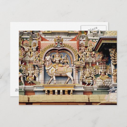 Verlichting met Shiva- en Parvati-ritsen Briefkaart (Voorkant / Achterkant)