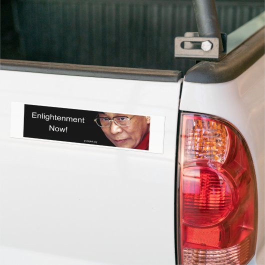 Verlichting nu! - Dalai Lama Bumpersticker (Op Truck)