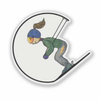 Verlichting Quad Skier - Sticker