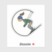 Verlichting Quad Skier - Sticker (Vel)