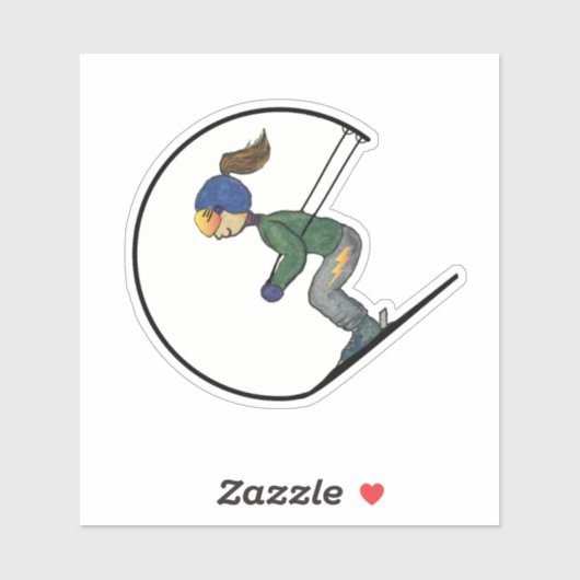 Verlichting Quad Skier - Sticker (Vel)