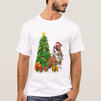 Verlichting Santa English Bulldog T-shirt