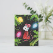 verlichting - Schattigee kerstboom Muiskunst Feestdagenkaart (Staand voorkant)