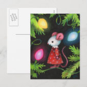 verlichting - Schattigee kerstboom Muiskunst Feestdagenkaart (Voorkant / Achterkant)