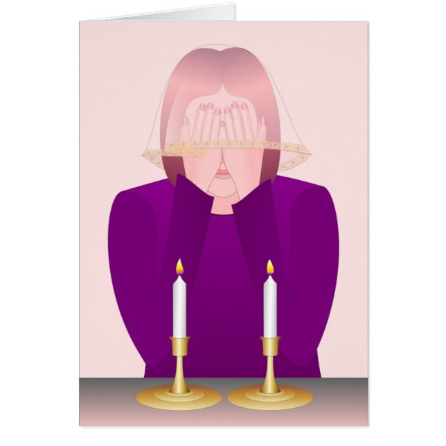 Verlichting Shabbat-kaarsenkaart (Voorkant)