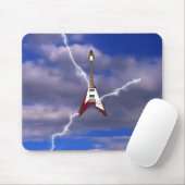  verlichting V-Lichaamsgitaar Mousepad Muismat (Met muis)