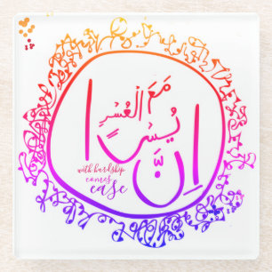 verlichting van angst glazen onderzetter