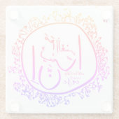 verlichting van angst glazen onderzetter (Achterkant)