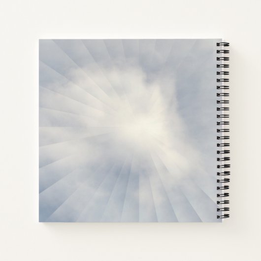 Verlichting van de achtergrond van de zon notitieboek (Achterkant)