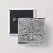 Verlichting van de Aten die leven geeft Vierkante Button 5,1 Cm (Voorkant /achterkant)