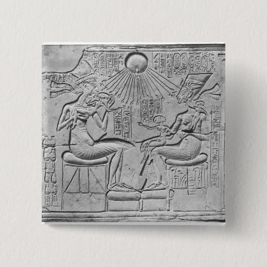 Verlichting van de Aten die leven geeft Vierkante Button 5,1 Cm (Voorkant)