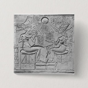 Verlichting van de Aten die leven geeft Vierkante Button 5,1 Cm