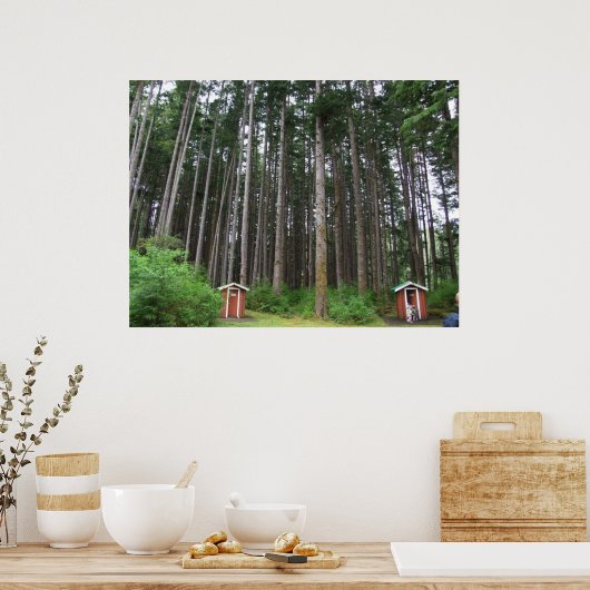 Verlichting van de bomen poster (Keuken)