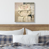 Verlichting van de Egyptische huisgod, Bes Canvas Afdruk (Insitu (Slaapkamer))