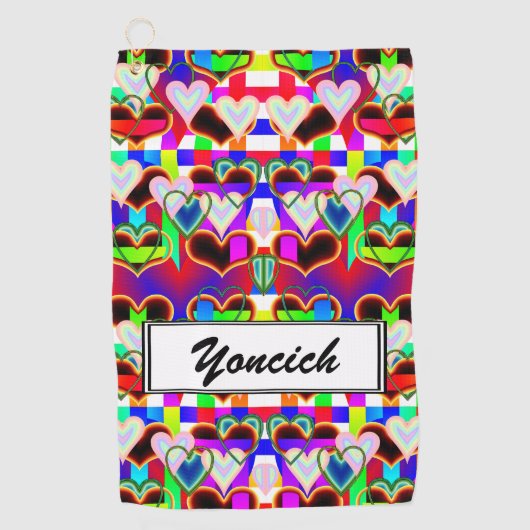 Verlichting van de harten door Kenneth Yoncich Golfhanddoek (Voorkant)