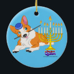 Verlichting van de Menorah- Ornament<br><div class="desc">Happy Hanukkah!</div>