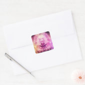 Verlichting van de wet op Attraction Chakra Vierkante Sticker (Envelop)