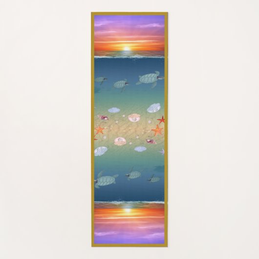 Verlichting van de zonsopgang in de oceaan, schild yogamat (Voorkant)