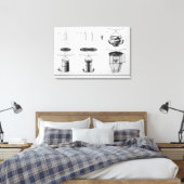 Verlichting van een grote stad canvas afdruk (Insitu (Slaapkamer))