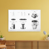 Verlichting van een grote stad canvas afdruk (Insitu (Woonkamer))