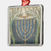 Verlichting van een menorah, van metalen ornament (Links)