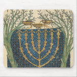 Verlichting van een menorah, van muismat<br><div class="desc">Illumination of a menorah,  from the Jewish Cervera Bible,  1299 | door Joseph Asarfati | Art Location: Instituto da Biblioteca Nacional,  Lissabon,  Portugal | Franse artiest | Collectie Afbeelding nummer: XIR161985</div>