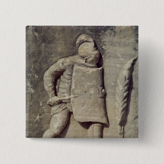 Verlichting van een Romeinse soldaat Vierkante Button 5,1 Cm (Voorkant)