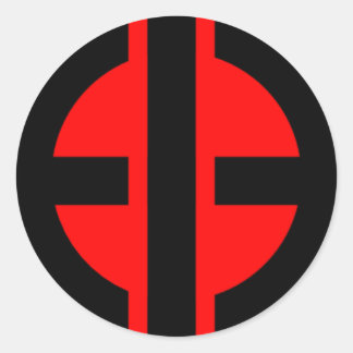 Verlichting van gebastde Logo ticker Ronde Sticker