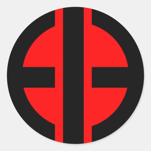 Verlichting van gebastde Logo ticker Ronde Sticker (Voorkant)