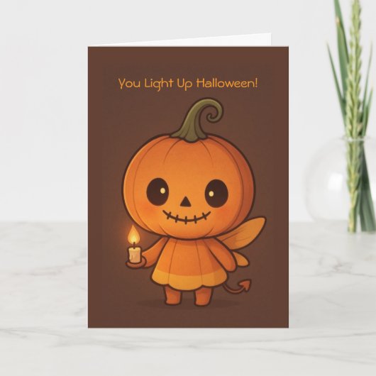 Verlichting van Halloween Feestdagen Kaart (Voorkant)