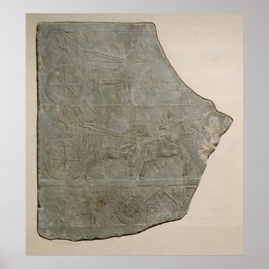 Verlichting van het Assyrische leger in de strijd  Poster (Voorkant)