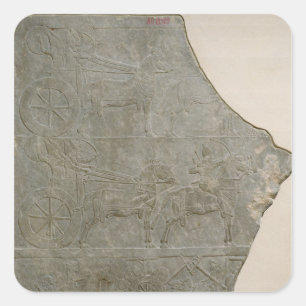 Verlichting van het Assyrische leger in de strijd Vierkante Sticker