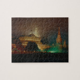Verlichting van het Kremlin, 1883 (olie op canvas) Legpuzzel