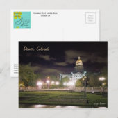 Verlichting van het staatskapitaal van de staat Co Briefkaart (Voorkant / Achterkant)