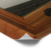 Verlichting van het venster Fake - Omineuze witte  Poster (Hoek)