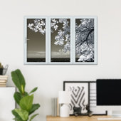 Verlichting van het venster Fake - Ominous White B Poster (Thuiskantoor)