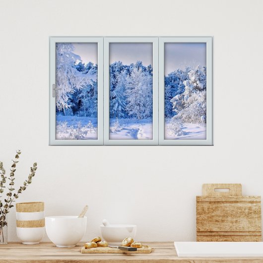 Verlichting van het venster van de Fake - Verse sn Poster (Keuken)