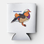 Verlichting van kleurrijke mandarijneenden blikjeskoeler (Voorkant)