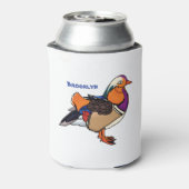 Verlichting van kleurrijke mandarijneenden blikjeskoeler (Blikje Achterkant)