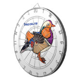 Verlichting van kleurrijke mandarijneenden dartbord (Voorkant Rechts)