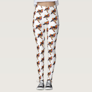 Verlichting van kleurrijke mandarijneenden leggings