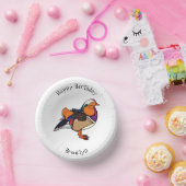 Verlichting van kleurrijke mandarijneenden papieren kommen (Feest)