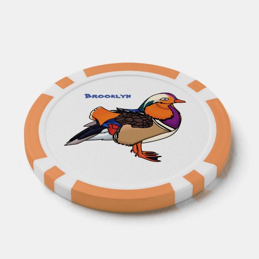 Verlichting van kleurrijke mandarijneenden poker chips (Enkel)