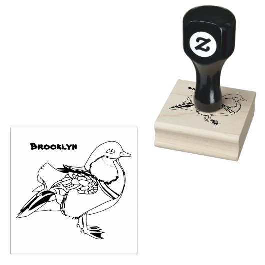 Verlichting van kleurrijke mandarijneenden rubberstempel (Gestempeld)