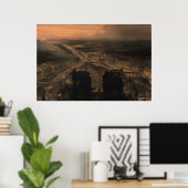 Verlichting van Notre Dame Poster (Thuiskantoor)