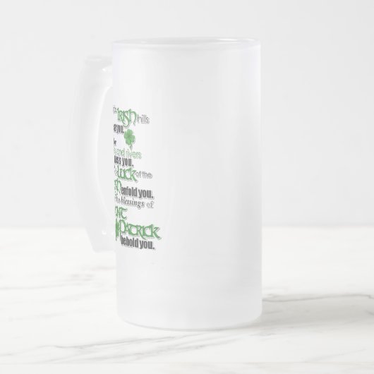 Verlichting van Saint Patrick Matglas Bierpul (Voorkant links)