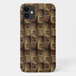 Verlichting van vierkanten met bruine gradiëntcirk Case-Mate iPhone case