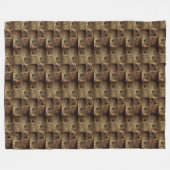 Verlichting van vierkanten met bruine gradiëntcirk fleece deken (Voorkant (Horizontaal))